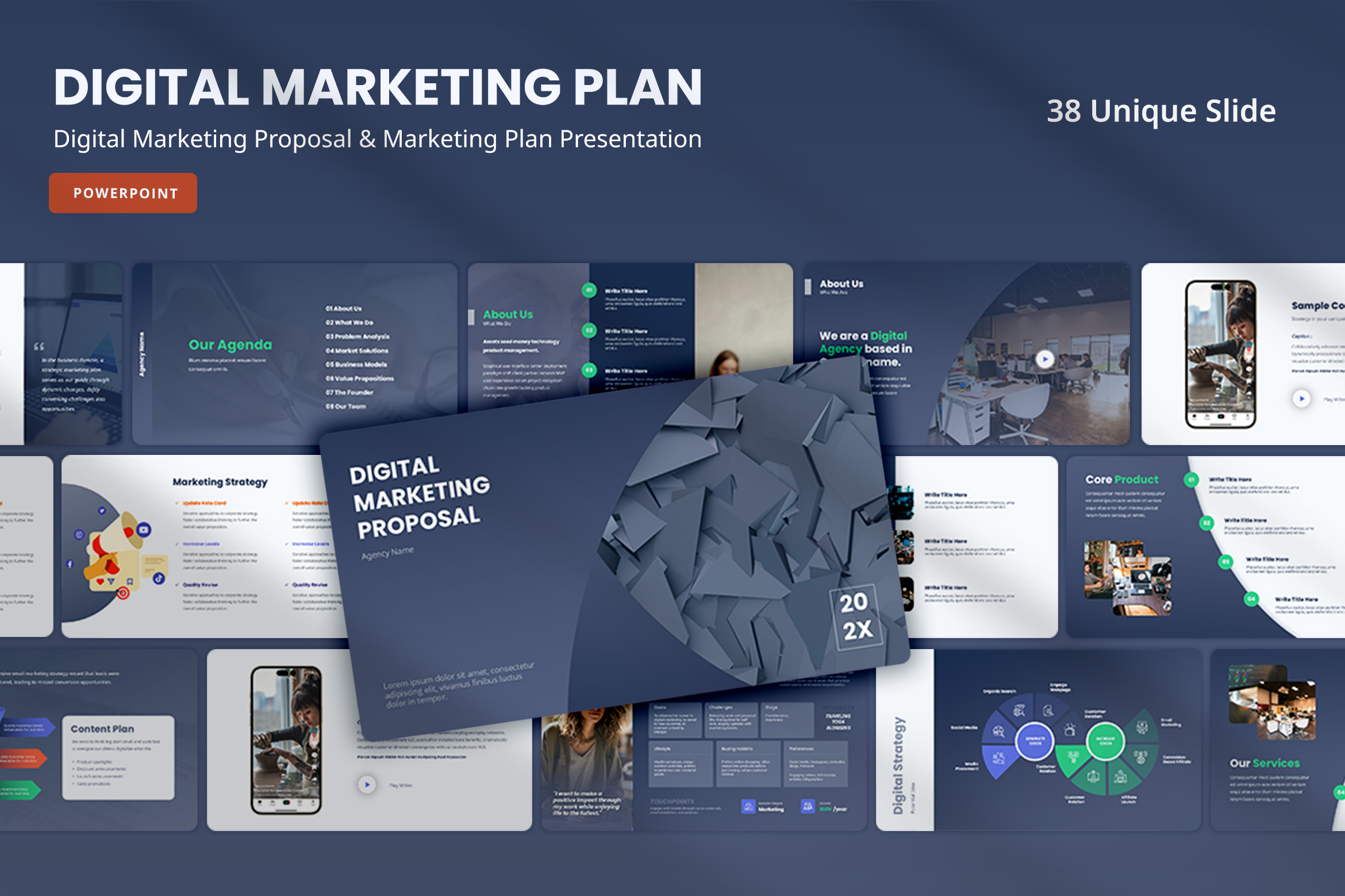 Digital Marketing Plan Powerpoint Template